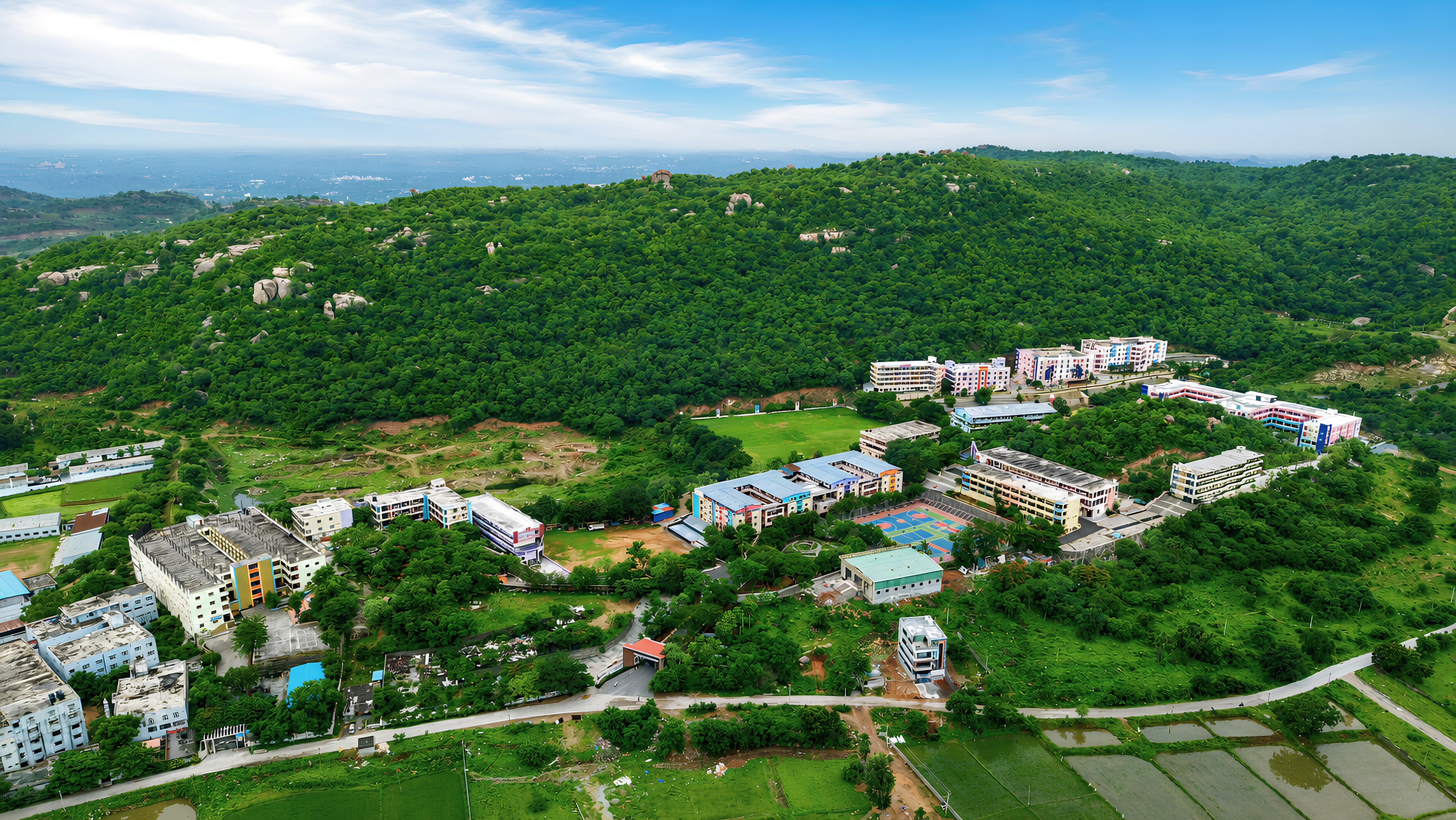 Carebridge campus aerial view