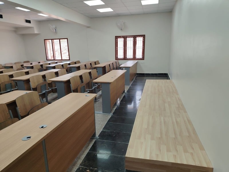 Modern classroom with smart teaching facilities